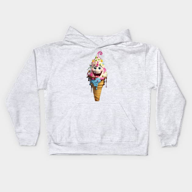 Ice Scream! Kids Hoodie by E-Jinn